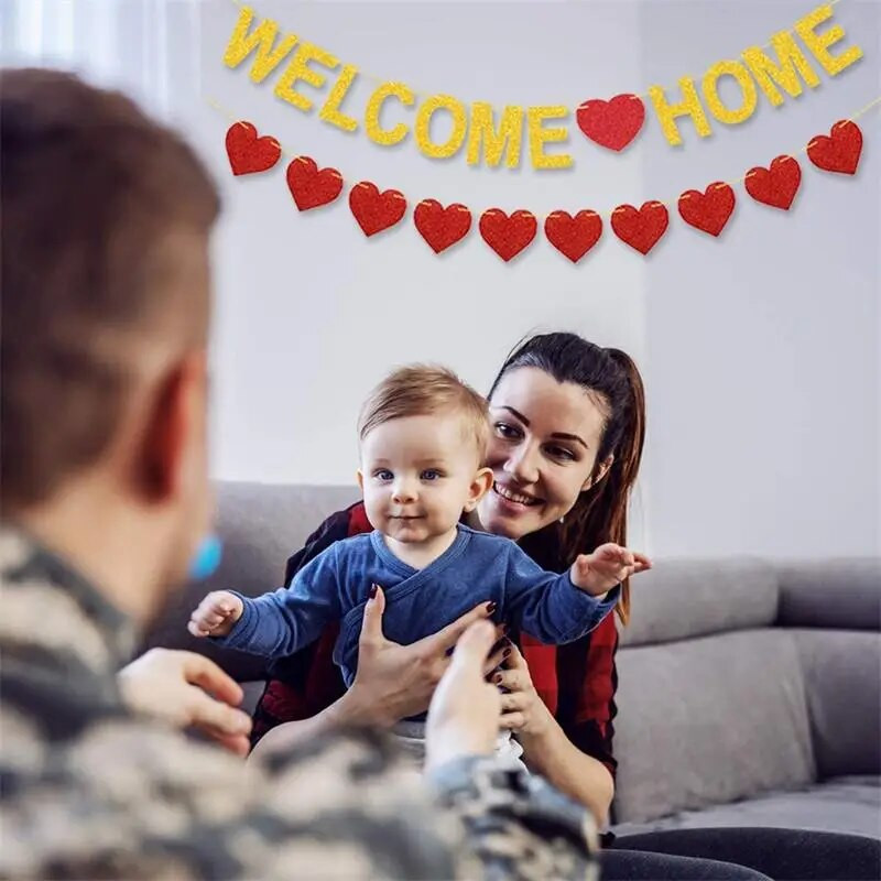 3M Creative Auksinė rožinė raidė Sveiki atvykę į namus Vėliava reklamjuostė Gimtadienis Vestuvės Sveikiname Kūdikių vakarėlį Fono kabanti girlianda reklamjuostė Deco