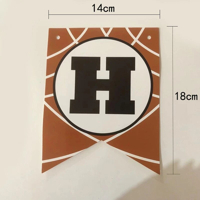 Sporto teminis vakarėlis Krepšinis Su gimtadieniu vėliavos reklamjuostė berniukų gimtadienio vakarėlio fone Kabanti girlianda „pasidaryk pats“ namų dekoravimas