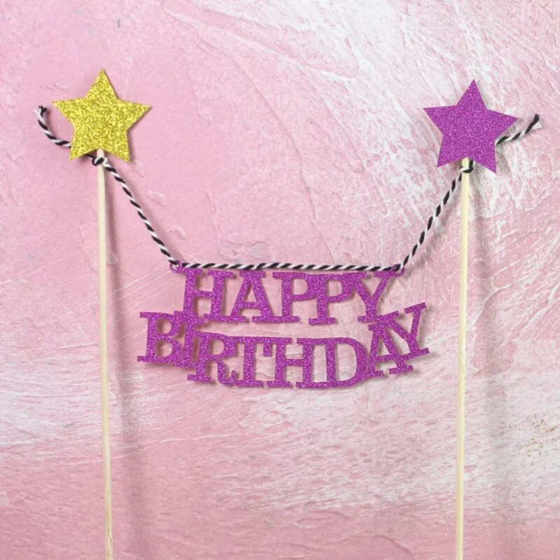 1 rinkinys Linksmo gimtadienio tortas torto vėliavėlės vestuvių gimtadienio vakarėlio torto dekoravimas kūdikių vakarėlio vakarėlio reikmenys gimtadienio reklamjuostė