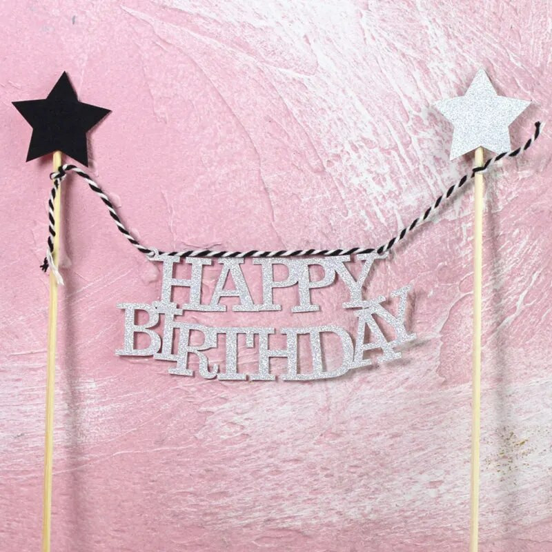 1 rinkinys Linksmo gimtadienio tortas torto vėliavėlės vestuvių gimtadienio vakarėlio torto dekoravimas kūdikių vakarėlio vakarėlio reikmenys gimtadienio reklamjuostė