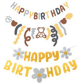 Ins Style neaustinės susuktos girliandos reklamjuostė Daisy Bunting reklaminė juosta Vaikų gimtadienio vakarėlio kūdikių dušo dekoracija