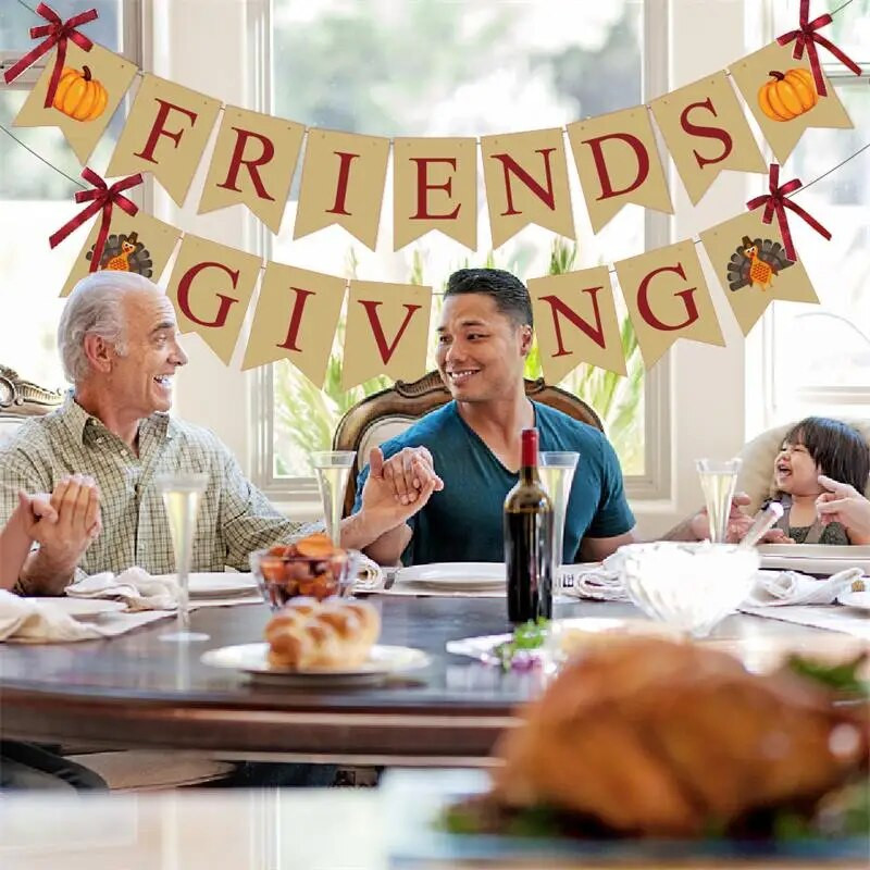 Rudens padėkos vakarėlio dekoravimas klevo lapų kalakuto spiralinis pakabukas vėliavos traukimas derliaus nuėmimo gimtadienio vakarėlis kabanti girlianda Decora