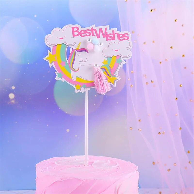 ins Kūrybinis animacinis filmas Happy Birthday Cake Topper Mielas arkos gimtadienio vakarėlis Cupcake Topper skirtas Baby Shower Tortai deserto dekoravimas