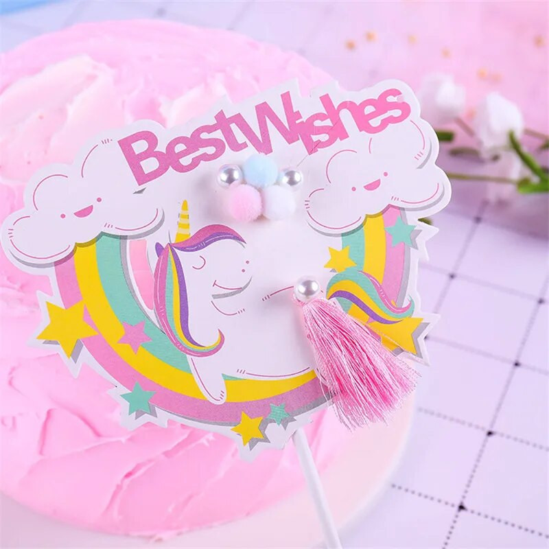 ins Kūrybinis animacinis filmas Happy Birthday Cake Topper Mielas arkos gimtadienio vakarėlis Cupcake Topper skirtas Baby Shower Tortai deserto dekoravimas