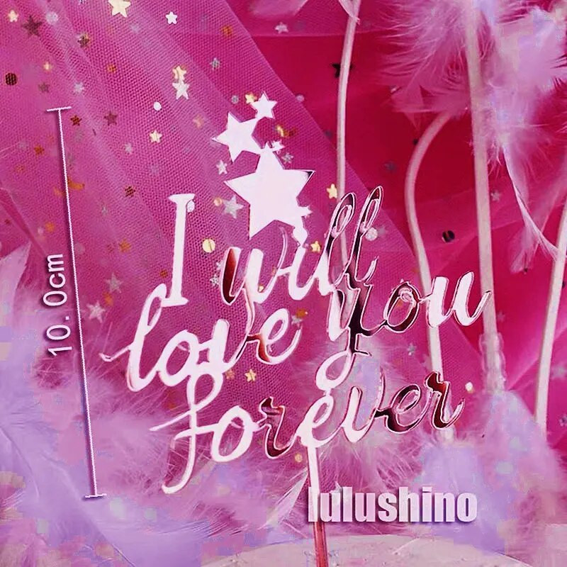 Rožinio aukso meilės torto viršus vestuvių vakarėlis akrilinis tortas vėliava vištienos vakarėlis desertas dekoravimas vestuvių išpažintis torto viršus reikmenys