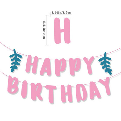 Su gimtadieniu Laiškas traukiamas vėliavėlė Šypsenėlė Saulėgrąža Daisy Lapai Gimtadienio sveikinimas Kūdikių vakarėlis Kabanti ešerių girliandos puošmena