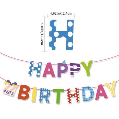 Su gimtadieniu Laiškas traukiamas vėliavėlė Šypsenėlė Saulėgrąža Daisy Lapai Gimtadienio sveikinimas Kūdikių vakarėlis Kabanti ešerių girliandos puošmena