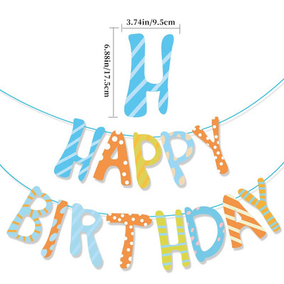 Su gimtadieniu Laiškas traukiamas vėliavėlė Šypsenėlė Saulėgrąža Daisy Lapai Gimtadienio sveikinimas Kūdikių vakarėlis Kabanti ešerių girliandos puošmena