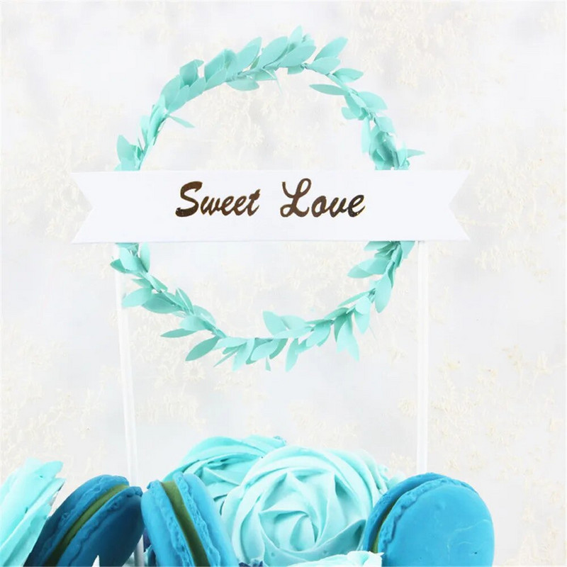 Naujas putojantis girlianda Happy Birthday torto dangtelis „pasidaryk pats“ Rožinio aukso vaikų vakarėliui skirtas pyragas, skirtas Baby Shower Torto deserto dekoravimui