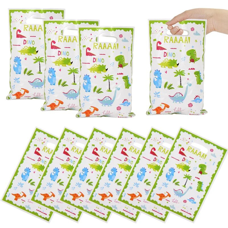 Animacinių filmų Dinozaurų Dovanų Krepšiai Juros periodo Pasaulis Dino Sausainių Saldainių Pakavimo Krepšys Vaikų Džiunglių Gyvūnų Gimtadienio Vakarėlio dekoravimo reikmenys