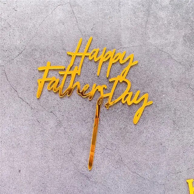 Paprastos raidės TĖČIO Gimtadienio torto dangtelis Juodas Auksinis su gimtadieniu Akriliniai torto apmušalai Tėvo dienos vakarėlio dovanų dekoravimui