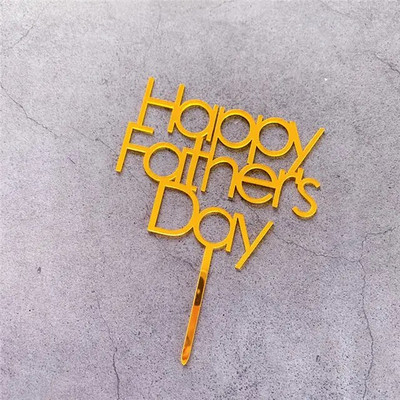 Paprastos raidės TĖČIO Gimtadienio torto dangtelis Juodas Auksinis su gimtadieniu Akriliniai torto apmušalai Tėvo dienos vakarėlio dovanų dekoravimui