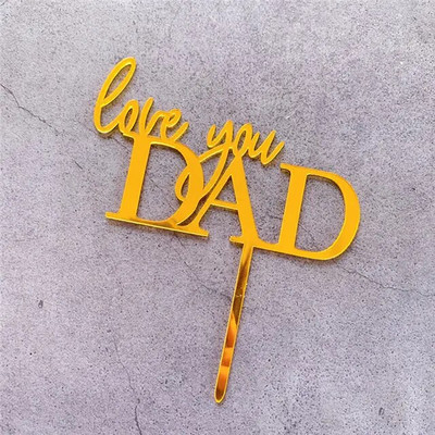 Paprastos raidės TĖČIO Gimtadienio torto dangtelis Juodas Auksinis su gimtadieniu Akriliniai torto apmušalai Tėvo dienos vakarėlio dovanų dekoravimui