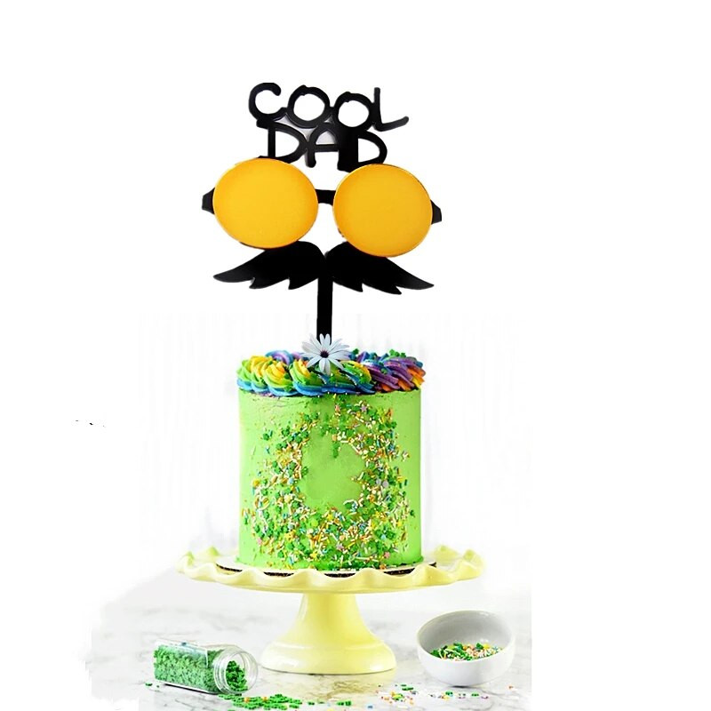 Paprastos raidės TĖČIO Gimtadienio torto dangtelis Juodas Auksinis su gimtadieniu Akriliniai torto apmušalai Tėvo dienos vakarėlio dovanų dekoravimui