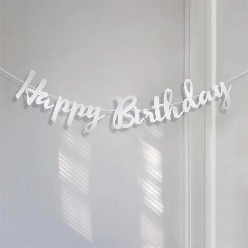 „Ins Wind“ vakarėlio dekoracija su gimtadieniu Auksinė štampavimo juosta Dekoratyvinė puošmena, skirta pakabinti vėliavėles per pirmąjį kūdikio gimtadienį