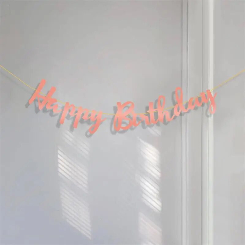 „Ins Wind“ vakarėlio dekoracija su gimtadieniu Auksinė štampavimo juosta Dekoratyvinė puošmena, skirta pakabinti vėliavėles per pirmąjį kūdikio gimtadienį