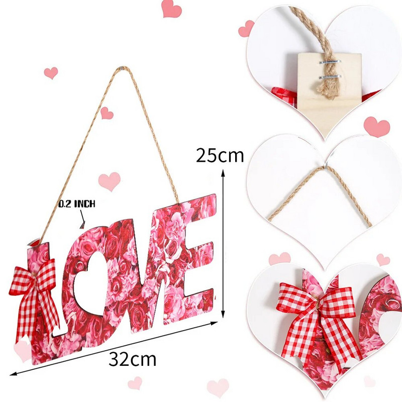 1 vnt LOVE Valentino dienos vakarėlio kabantis ženklas Meilės lankas kabantis ženklas Vestuvių išpažinčių scenos dekoravimas