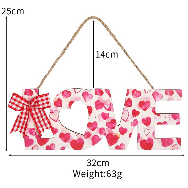 1 vnt LOVE Valentino dienos vakarėlio kabantis ženklas Meilės lankas kabantis ženklas Vestuvių išpažinčių scenos dekoravimas