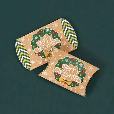 10 vnt Kalėdų pagalvių saldainių dėžutės Kalėdų puošmena namams 2023 m. Kalėdų vaikų dovanų dėžutė Navidad Naujųjų metų Kalėdų Senelio pakavimo maišeliai