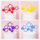 8 τμχ Pentagram Happy Birthday Cake Topper Kids Birthday Birthday Party Gift Cupcake Toppers For Baby Shower Cake Disserts