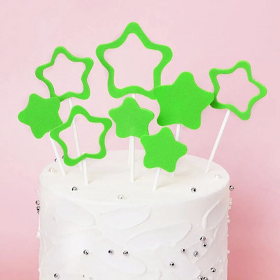 8 τμχ Pentagram Happy Birthday Cake Topper Kids Birthday Birthday Party Gift Cupcake Toppers For Baby Shower Cake Disserts