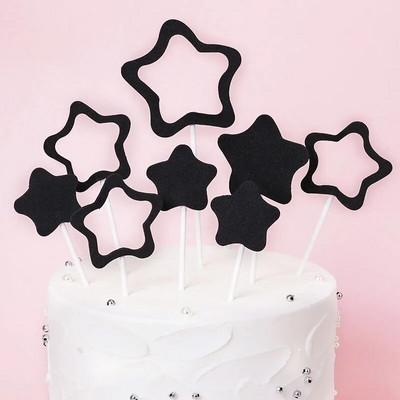 8 τμχ Pentagram Happy Birthday Cake Topper Kids Birthday Birthday Party Gift Cupcake Toppers For Baby Shower Cake Disserts