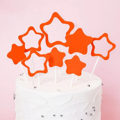 8 τμχ Pentagram Happy Birthday Cake Topper Kids Birthday Birthday Party Gift Cupcake Toppers For Baby Shower Cake Disserts