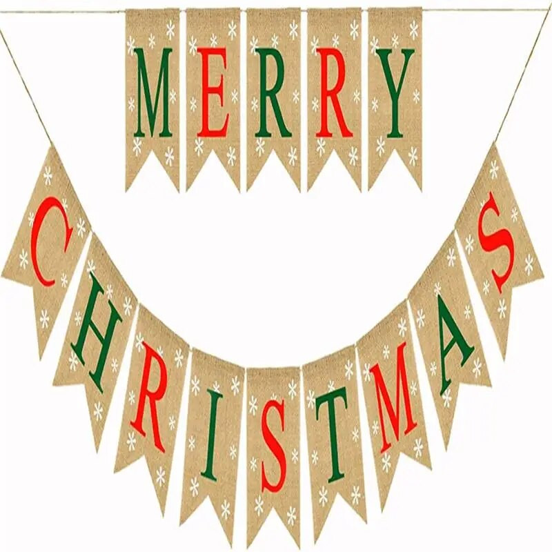 Kalėdų puošmena Snaigės Linksmų Kalėdų Kregždutės Vėliava Vaikų Kalėdų Šeimos Vakarėlis Pakabinamas snaigių reklamjuostės dekoras