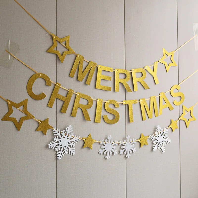5M Blizgučių Kalėdų girliandos dekoravimas Kalėdų snaigės žvaigždės reklaminis skydelis vakarėlio fono sienos namų dekoras
