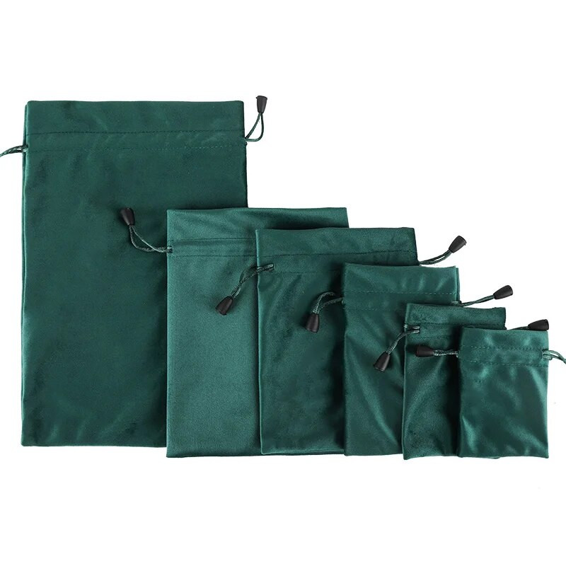 10x15/14x18/16x20/20x30cm Moteriški papuošalai, flaneliniai raištelių maišeliai Vakarėliui ir vestuvėms dovanų paketas Aksominis kosmetikos laikymo dulkių maišelis