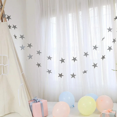 Ins Creative 4M Penkiakampė žvaigždės vėliava apvali žvaigždutė Popierinės girliandos Reklamjuostė Gimtadienio fonas Sienų papuošalai Styginių vėliava Par