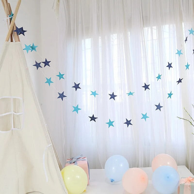 Ins Creative 4M Penkiakampė žvaigždės vėliava apvali žvaigždutė Popierinės girliandos Reklamjuostė Gimtadienio fonas Sienų papuošalai Styginių vėliava Par