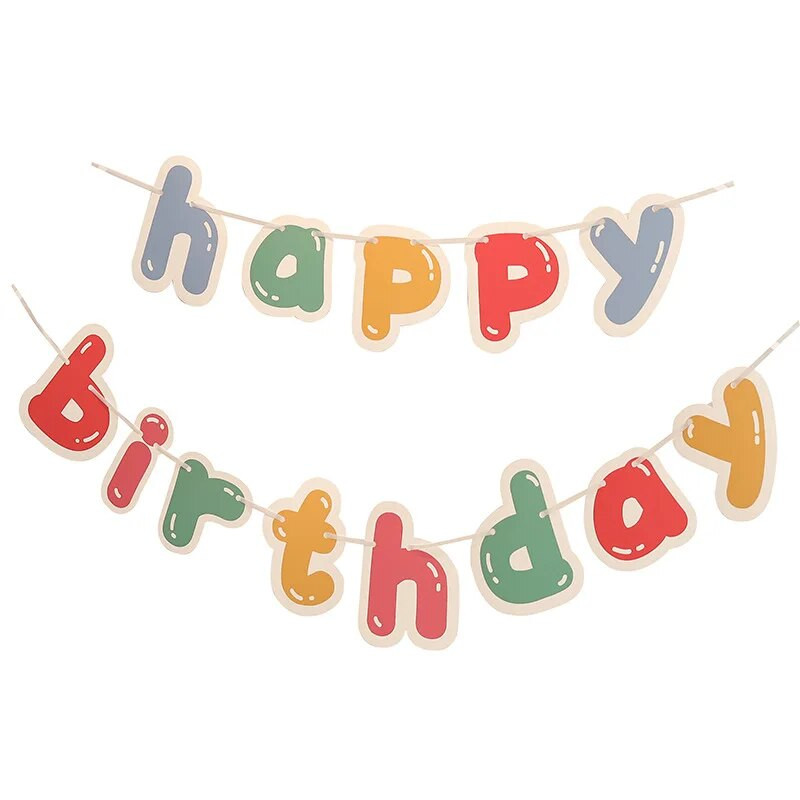 Spalvinga ligatūros raidės dydžio traukiama vėliavėlė Gimtadienio jubiliejaus pasveikinimo kūdikių vakarėlio dovanų vakarėlis kabantis girlianda „pasidaryk pats“
