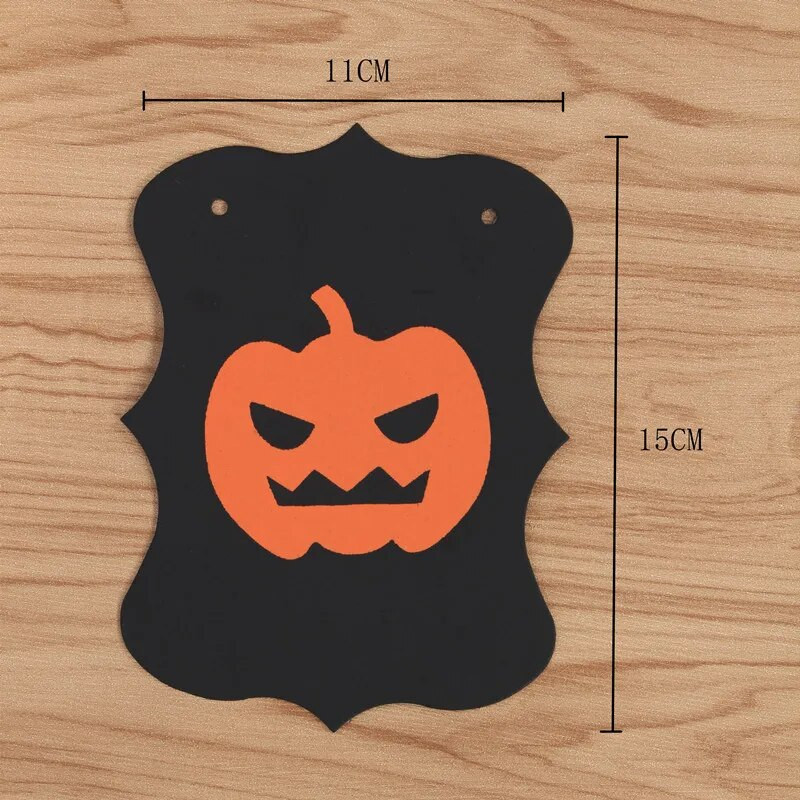 Helovino vakarėlio dekoravimas HAPPY HALLOWEEN Vėliavos traukimas Vaiduoklių namas Vaiduoklių festivalis Vakarėlio langas Kabantis šutvė girlianda „pasidaryk pats“