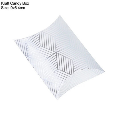 10/20/30Pcs Μαξιλαροθήκη Κουτί ζαχαρωτών Kraft Χαρτί Χριστουγεννιάτικο Δώρο Συσκευασίες Κουτιά καραμέλα Μπομπονιέρες γάμου Διακοσμήσεις για πάρτι γενεθλίων