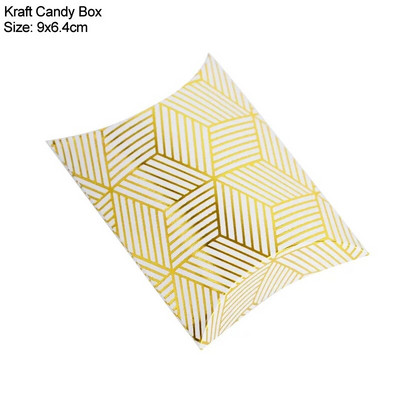 10/20/30Pcs Μαξιλαροθήκη Κουτί ζαχαρωτών Kraft Χαρτί Χριστουγεννιάτικο Δώρο Συσκευασίες Κουτιά καραμέλα Μπομπονιέρες γάμου Διακοσμήσεις για πάρτι γενεθλίων