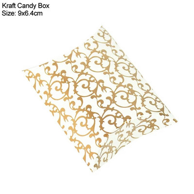 10/20/30Pcs Μαξιλαροθήκη Κουτί ζαχαρωτών Kraft Χαρτί Χριστουγεννιάτικο Δώρο Συσκευασίες Κουτιά καραμέλα Μπομπονιέρες γάμου Διακοσμήσεις για πάρτι γενεθλίων