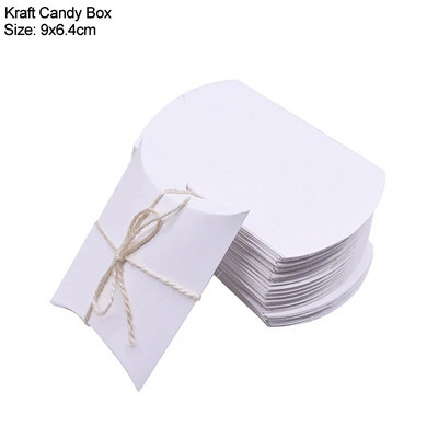 10/20/30Pcs Μαξιλαροθήκη Κουτί ζαχαρωτών Kraft Χαρτί Χριστουγεννιάτικο Δώρο Συσκευασίες Κουτιά καραμέλα Μπομπονιέρες γάμου Διακοσμήσεις για πάρτι γενεθλίων
