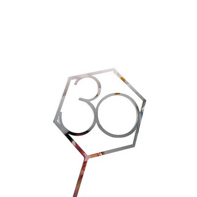 Hello Thirty Happy Birthday Cake Topper Gold Acrylic Number 30 Acrylic Cupcake Topper for 30th Birthday Party Cake Decorations