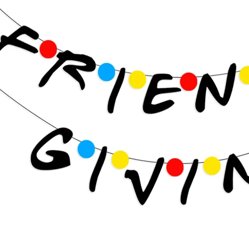 3M senovinis padėkos vakarėlio dekoravimas spalvingas DRAUGŲ DOVANOJIMAS Laiškas Vėliava Derliaus šventė Vakarėlis Girliandos scenos dekoras