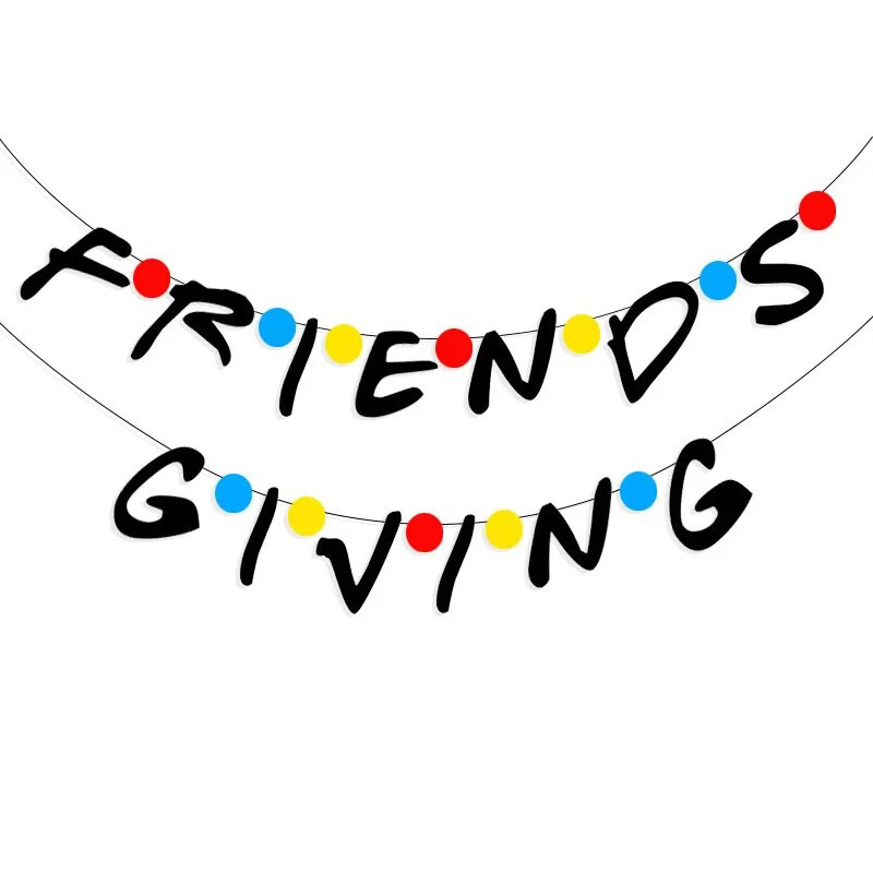 3M senovinis padėkos vakarėlio dekoravimas spalvingas DRAUGŲ DOVANOJIMAS Laiškas Vėliava Derliaus šventė Vakarėlis Girliandos scenos dekoras