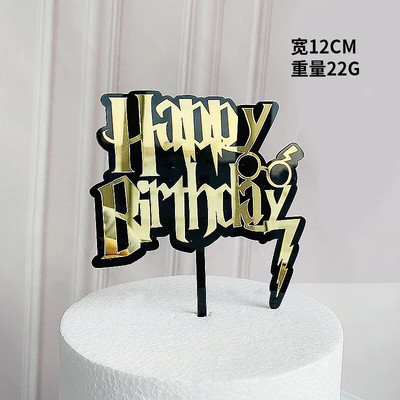 New Cartoon Happy Birthday Acrylic Cake Topper Cute Boy Witch Cake Topper For Kids Birthday Party Διακοσμήσεις τούρτας Baby Shower