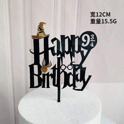 New Cartoon Happy Birthday Acrylic Cake Topper Cute Boy Witch Cake Topper For Kids Birthday Party Διακοσμήσεις τούρτας Baby Shower