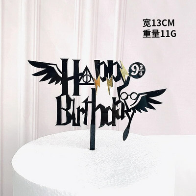 New Cartoon Happy Birthday Acrylic Cake Topper Cute Boy Witch Cake Topper For Kids Birthday Party Διακοσμήσεις τούρτας Baby Shower