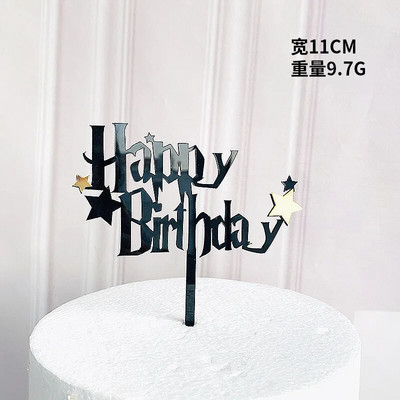 New Cartoon Happy Birthday Acrylic Cake Topper Cute Boy Witch Cake Topper For Kids Birthday Party Διακοσμήσεις τούρτας Baby Shower