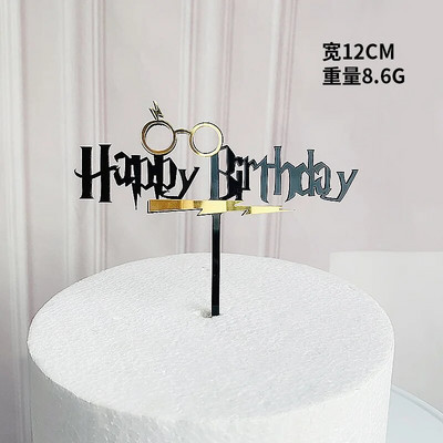 New Cartoon Happy Birthday Acrylic Cake Topper Cute Boy Witch Cake Topper For Kids Birthday Party Διακοσμήσεις τούρτας Baby Shower