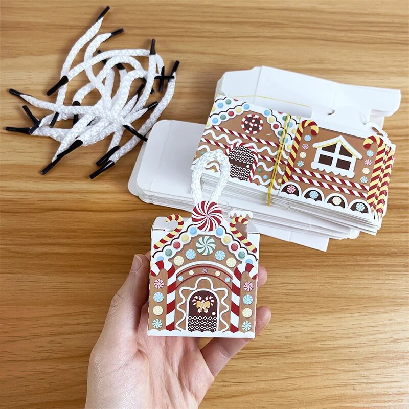 8 vnt Kalėdų dovanų dėžutės šokoladiniai saldainiai sausainių pakavimo maišelis Kalėdų vakarėlio dekoracijos namams Navidad Naujieji 2023 metai