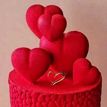 10 бр./компл. Ins Style Love Heart Акрилен топер за торта Рожден ден Декорация на торта за Свети Валентин Странична акрилна вложка за сватбена торта