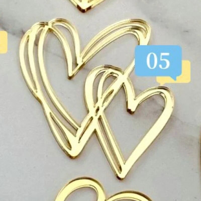 10 τμχ/σετ Ins Style Love Heart ακρυλικό κάλυμμα για τούρτα γενεθλίων για την ημέρα του Αγίου Βαλεντίνου Διακόσμηση τούρτας γάμου στο πλάι ακρυλικό ένθετο
