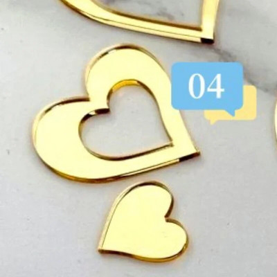 10 τμχ/σετ Ins Style Love Heart ακρυλικό κάλυμμα για τούρτα γενεθλίων για την ημέρα του Αγίου Βαλεντίνου Διακόσμηση τούρτας γάμου στο πλάι ακρυλικό ένθετο